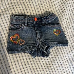 Piper baby jean shorts
